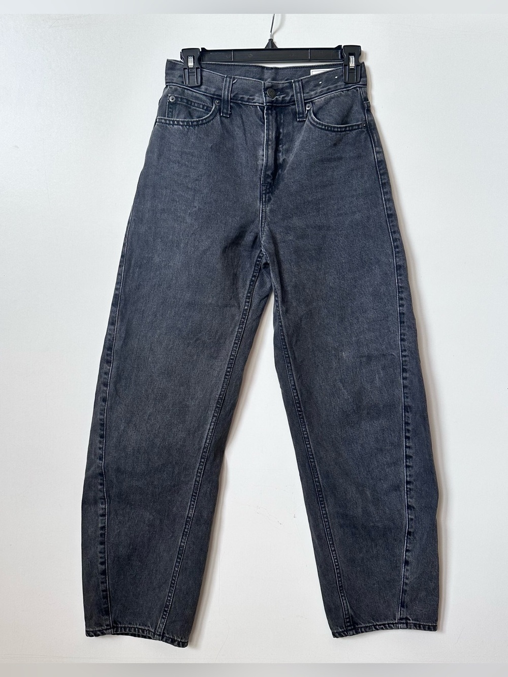 GAP Barrel High Rise Jean Washed Black Size 24
